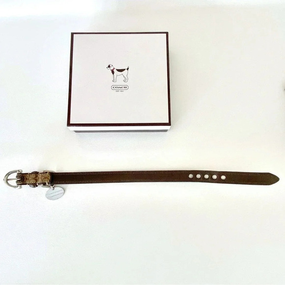 Coach Small Puppy Dog Collar & Matching Leash Set New - Picture 10 of 14